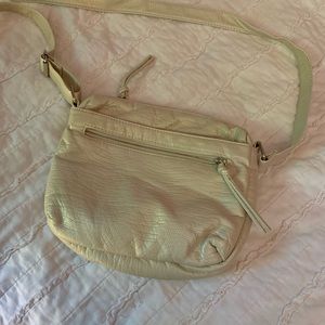 Pearl white crossbody purse